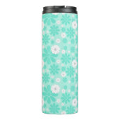 Pastel Bloemenpatroon MINT Thermosbeker (Achterkant)