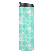 Pastel Bloemenpatroon MINT Thermosbeker (Geroteerd rechts)