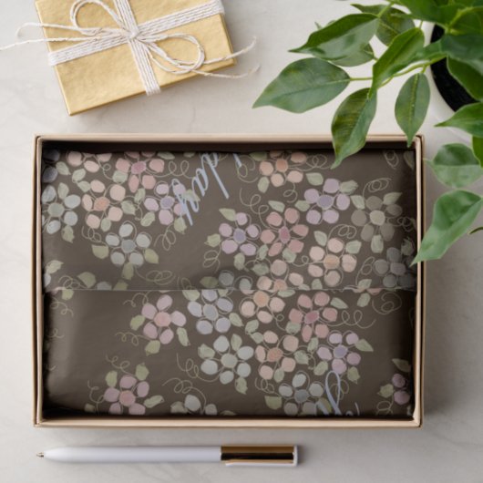 Pastel bloemenpatroon tissuepapier (Geschenk)