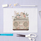 Pastel Bloemenradio Kunst voor Decoupage Tissuepapier (Craft)