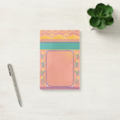 Pastel bloemenroze blos schattig Indiaas patroon Post-it® Notes (Kantoor)