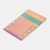 Pastel bloemenroze blos schattig Indiaas patroon Post-it® Notes (Schuin)