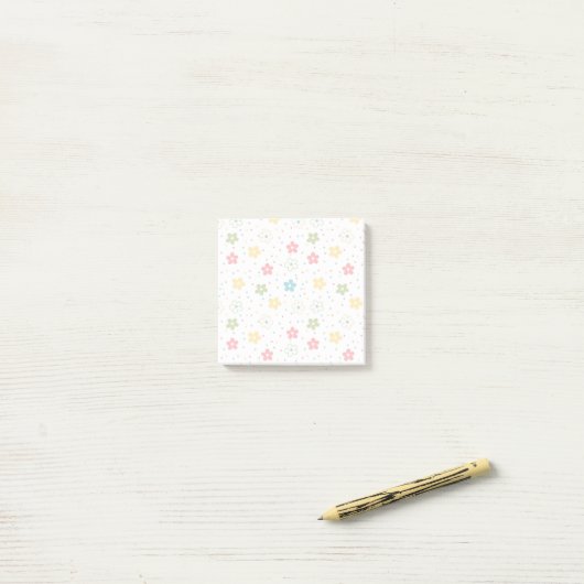 Pastel Bloemenschikking Post-it® Notes (Op bureau)