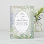 Pastel Bloemenslag Bruiloftsinvatie Kaart (Staand voorkant)