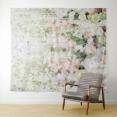 Pastel bloemenslinger bruiloftsrequisiet wandkleed (In Situ (horizontaal))