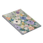 Pastel Bloementuin Bloem Klassiek Notitieboek (Rechterzijde)