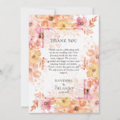 Pastel Bloementuin Botanische Bedankkaart Aankondiging (Voorkant)