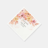 Pastel Bloementuin Botanische Romantische Bruiloft Servet (Hoek)
