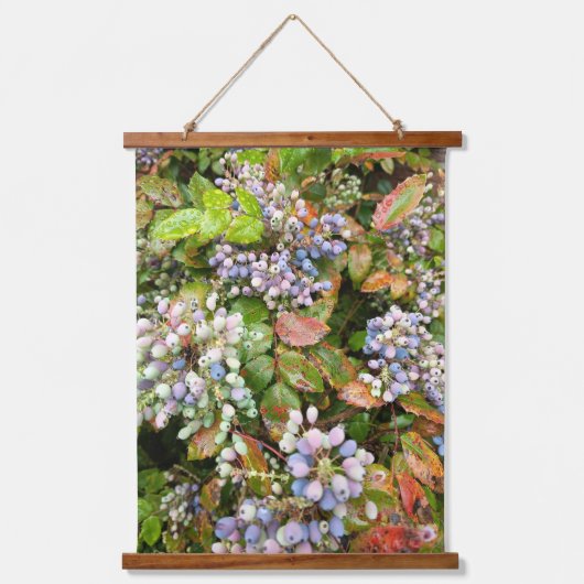 Pastel Bloementuin Tapijt Hangend Wandkleed (Voorkant)