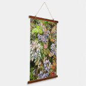 Pastel Bloementuin Tapijt Hangend Wandkleed (Gebogen)