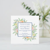 Pastel bloementuin Waterverf bruiloft Kaart (Staand voorkant)