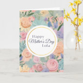 Pastel Bloementuin Zoete Moederdag Lola  Kaart (Gele Bloem)