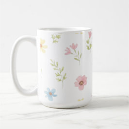Pastel Bloemenweide Koffiemok - Bloemig Water