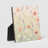 Pastel Bloemenweide Zachte Bloei Fotoplaat (Voorkant)