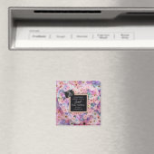 Pastel Bloemhart Zwangerschapsaankondiging Geschen Magneet (Insitu (Vaatwasser))