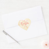 pastel bloemig elegant hart sticker (Envelop)