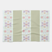 Pastel bloemig met lichtgroen theedoek (Horizontaal)