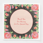 Pastel bloemig met zwart servet (Voorkant)