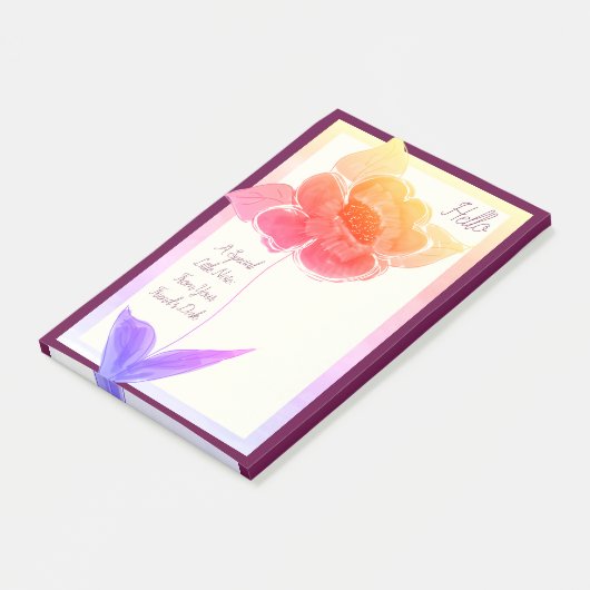 pastel bloemig post-it® notes (Schuin)