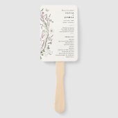 Pastel Bloemig Programma Handwaaier (Voorkant)