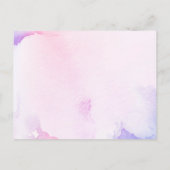 Pastel Bloemige Eenhoorn Verjaardagsfeest Uitnodig Briefkaart (Achterkant)