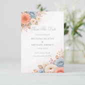 Pastel Bloemige Elegante Aankondiging (Staand voorkant)