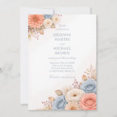 Pastel Bloemige Elegante Lijst Kaart (Voorkant)