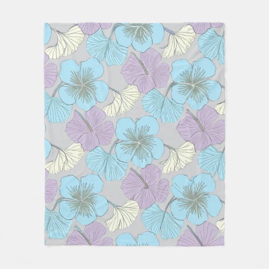 “Pastel Bloemige Fleece Deken" Deken (Voorkant)