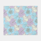 “Pastel Bloemige Fleece Deken" Deken (Voorkant (Horizontaal))