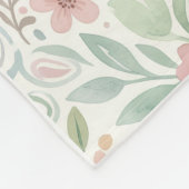 Pastel Bloemige Fleece Dekens (Hoek)