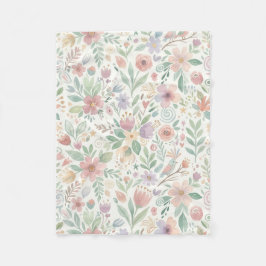 Pastel Bloemige Fleece Dekens