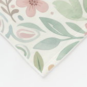 Pastel Bloemige Fleece Dekens (Hoek)