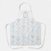 Pastel Bloemige Gepersonaliseerde Monogram Schort (Voorkant)