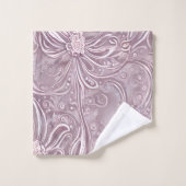 Pastel Bloemige Krullen Bad Handdoek (Wasdoekje)