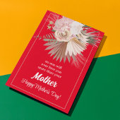 Pastel Bloemige Landelijke Moederdagkaart Feestdagenkaart