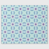 Pastel Bloemige Mandala Monogram Letter Ontwerp Cadeaupapier (Vlak)