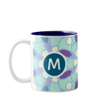 Pastel Bloemige Mandala Monogram Letter Ontwerp