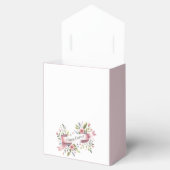 Pastel Bloemige Pasen Design met Roze Lint Bedankdoosjes (Geopend)