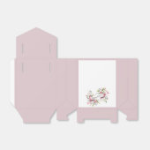 Pastel Bloemige Pasen Design met Roze Lint Bedankdoosjes (Uitgevouwen)
