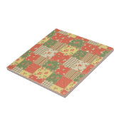 Pastel Bloemige Patchwork Picknick Patroon (2) Tegeltje (Zijkant)