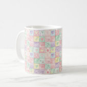 Pastel Bloemige Patchwork Picknick Patroon (3) Koffiemok (Voorkant links)