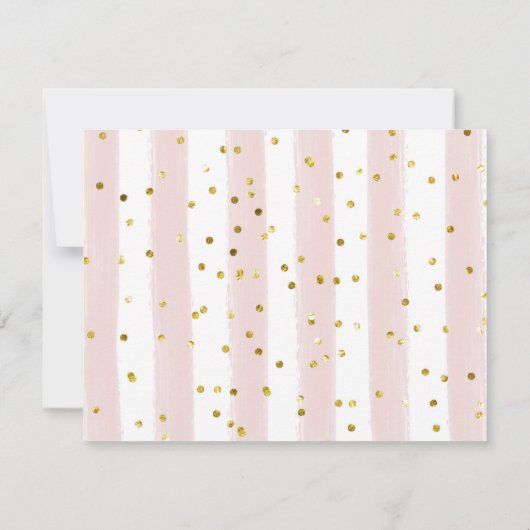 Pastel Bloemige Theepartij Gouden Glitter Bedankt (Achterkant)