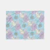 “Pastel Bloemige Vliesdeken" Fleece Deken (Voorkant (Horizontaal))