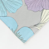 “Pastel Bloemige Vliesdeken" Fleece Deken (Hoek)
