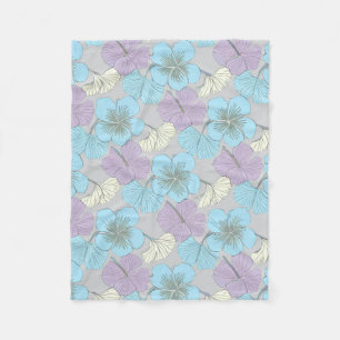 “Pastel Bloemige Vliesdeken" Fleece Deken