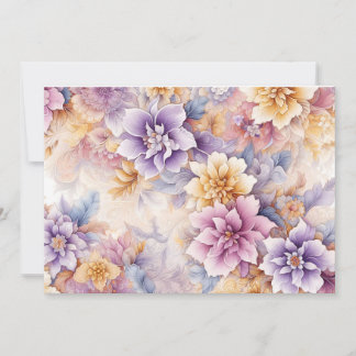 Pastel Bloemkaartenset x 10 Feestdagenkaart