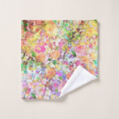 Pastel bloemmotief bad handdoek (Wasdoekje)