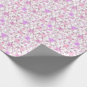 Pastel Bloemmotief Cadeaupapier (Hoek)
