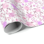 Pastel Bloemmotief Cadeaupapier (Rol Hoek)
