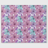 Pastel Bloemmotief Cadeaupapier (Vlak)